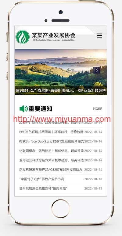 图片[1]-(自适应手机端)绿色政府产业发展协会pbootcms模板-觅源码网