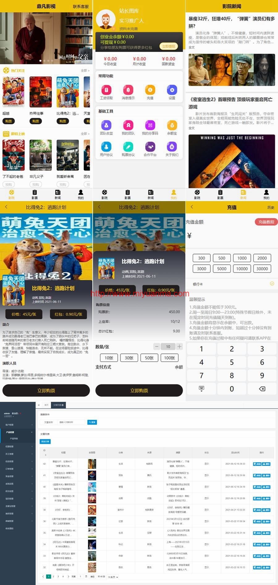 图片[1]-Uniapp开发的影票返利系统源码-基于Thinkphp后台系统源码-觅源码网