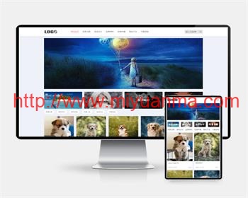 H5自适应响应式相册图网站模板 图片壁纸美女写真摄影套图源码下载-觅源码网