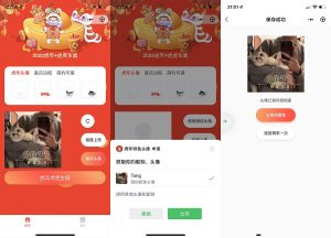 微信小程序源码/2022虎年背景全新UI头像框制作源码-觅源码网