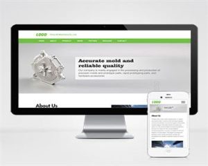 （自适应手机端）绿色五金零件英文外贸网站源码 精密模具零件加工类pbootcms网站模板-觅源码网