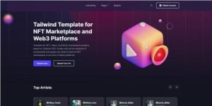HTML5模板-NFT市场服务企业网站模板-觅源码网