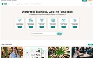 HTML5模版-国外虚拟素材下载类网站模板-html下载网站模板-觅源码网
