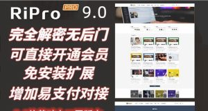 Ripro9.0主题免扩展二开版-WordPress博客主题-Ripro全解密无后门-觅源码网